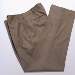 Perry Ellis Mens Dress Pants  34x30 Beige Flat